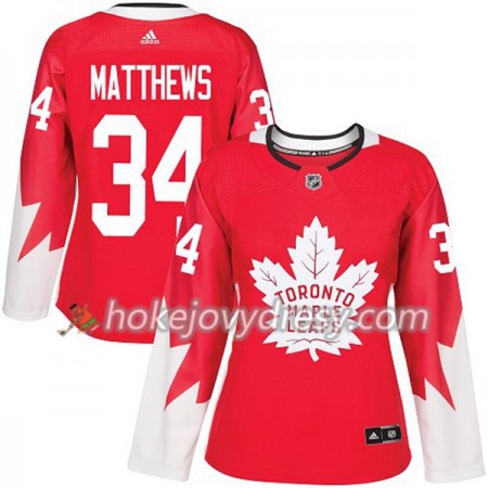 Dámské Hokejový Dres Toronto Maple Leafs Auston Matthews 34 Červená 2017-2018 Adidas Alternate Authentic